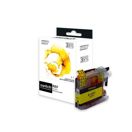 SWITCH Brother B223Y Cartouche compatible avec LC223Y - Jaune