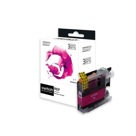SWITCH Brother B125XLM Cartouche compatible avec LC125M - Magenta