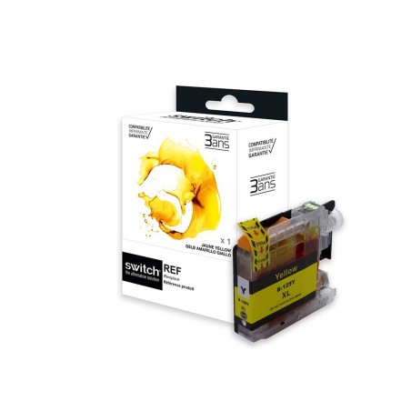SWITCH Brother B125XLY Cartouche compatible avec LC125Y - Jaune